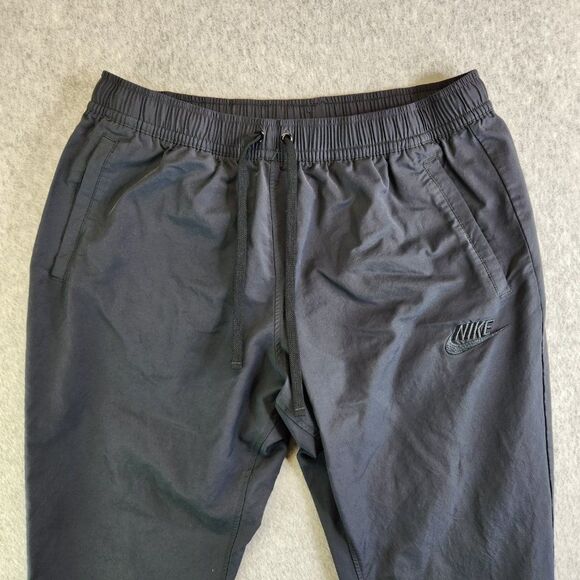 Vintage Nike Joggers Mens Extra Large Black Nylon Blue Tag 90s Back Pocket VTG - Picture 2 of 15